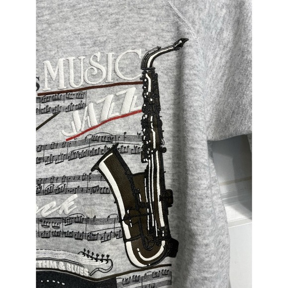 New Orleans Jazz Vtg Sweatshirt 1980's Mardi Gras Vacation Sz Medium USA - Picture 8 of 11